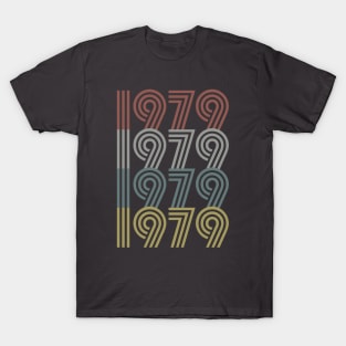 1979 Birth Year Retro Style T-Shirt